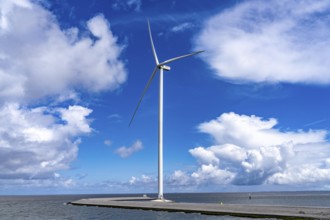 Strekdammen Wind Farm, wind farm at the seaport of Eemshaven in the Netherlands, built on offshore