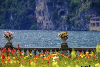 Punta Lido, promenade, spa gardens, Riva del Garda, Lake Garda, Trentino, Trentino-Alto Adige,