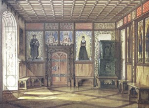 Luther memorial room in the Veste Coburg in 1845, Coburg, Upper Franconia, Bavaria, Germany,