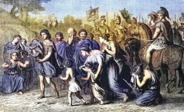 The ashes of Philopoimen, the last Greek, were brought to Megalopolis in Greece in 183 BC, digital