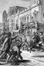 The assassination of King George III on his way to the House of Lords in 1795, the plot involved
