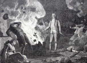 Explosion at the Essonne explosives factory, France, around 1788, production of powder with