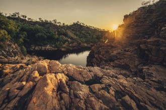 Sunrise Edith Falls in northern Australia, Australia