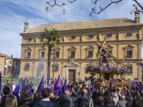 Semana santa procession, Plaza de Vazquez de Molin, holy week before easter, Ubeda, Unesco heritage