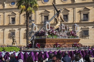 Semana santa procession, Plaza de Vazquez de Molin, holy week before easter, Ubeda, Unesco heritage