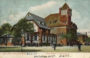 Historical postcard, picture postcard, Wilhelmshaven, Lower Saxony, Germany, digitally enhanced