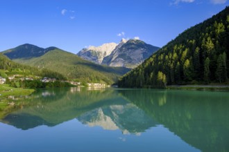 Reservoir, Lago di Santa Caterina, Auronzo di Cadore, Dolomites, Trentino, Italy