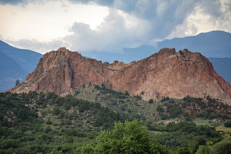 Colorado Springs, Colorado - The entrance to the Garden of the Gods, a city park with red sandstone