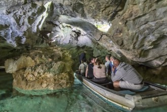 Excursion destination Wimsen Cave in the Swabian Alb. This tourist attraction is the only cave in