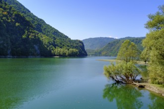 Lago del Corlo, Cismon reservoir, Arsie' Bivio Agana, Arsie, Veneto, Italy