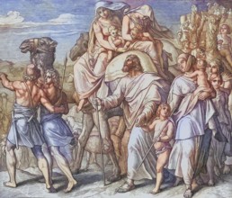 Biblical story, Joseph leaves Laban, an Aramean from Harran in Paddan-Aram, son of Bethuel, brother