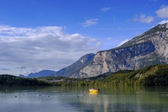 At Lago di Cavedine, behind Monte Casale, Sarca Valley, Trentino, Italy