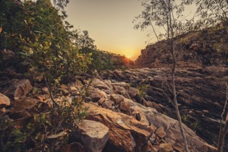 Sunrise Edith Falls in northern Australia, Australia
