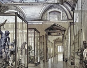 The Monkey Room, Room of the Monkeys, in the Natural History Museum in Vienna, Austria,