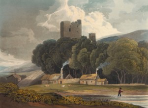 Thirlwall Castle, ruined 12th century castle near the village of Greenhead, about 32 km west of