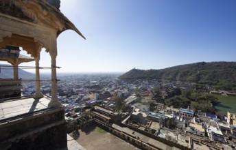 City view Bundi from Garh Palace or Rajput Palace, Bundi, Rajasthan, India