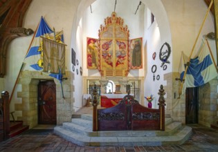 Gustav Adolf Chapel, interior photo, Lützen Museum 1632 to commemorate the Battle of Lützen and the