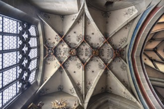 Vaults in a side chapel in Überlingen Minster, St Nicholas, built in 1350 and 1576 in the late