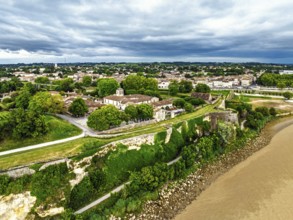 Citadel of Blaye from a drone, Blaye, Gironde Estuary, France