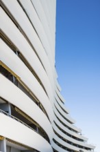 High-rise flat blocks by the sea, Marina Baie des Anges, Villeneuve-Loubet, Provence Alpes Côte
