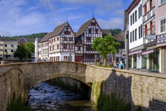 Erft in the old town centre, Bad Münstereifel, Eifel, Euskirchen district, North Rhine-Westphalia,