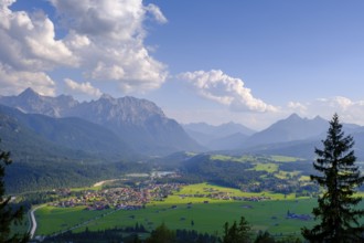 Magdalena Neuner Weg Promenade, Krepelschrofen, Wallgau, Werdenfelser Land, Upper Bavaria, Bavaria,