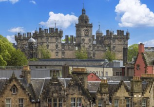 Edinburgh, the capital of Scotland, panoramic skyline view from the Calton Hill