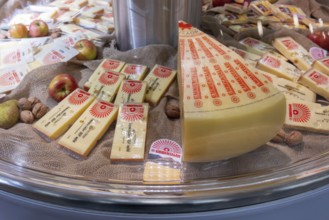 Sales shelf Emmental cheese