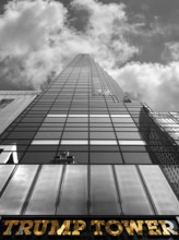 Trump Tower with lettering residential and office building, New York City, USA