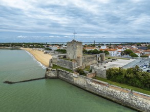 Castle Fouras from a drone, Fouras-les-Bains, Charente-Maritime, Nouvelle-Aquitaine, France