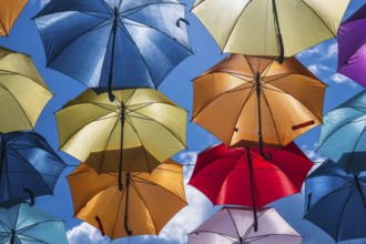 Coloured umbrellas, Interlaken, Bern, Switzerland