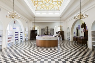 Interior view, salesroom, Perfumery Molinard, perfume manufacturer, Grasse, Alpes Maritimes,