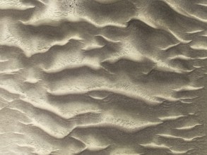 Patterns in the sand of the Namib Desert. Aerial view. Drone shot. Skeleton Coast National Park,