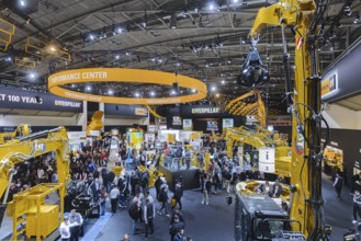 Construction machinery from the US company Caterpilar. BAUMA Munich, 34th World's Leading Trade