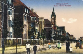 Historical postcard, picture postcard, Wilhelmshaven, Lower Saxony, Germany, digitally enhanced