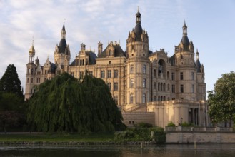 Schwerin Castle in the morning, Unesco World Heritage Site, Schwerin, Mecklenburg-Western