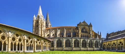 Panorama of Cathedrale Sainte-Marie in Bayonne, Basque Country, Southwest France