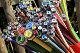 Infrastructure construction project, fibre optic cable at a construction site, broadband expansion,