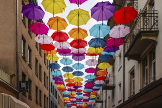 Coloured umbrellas, Interlaken, Bern, Switzerland