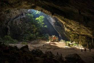 Temple in a stalactite cave, Phraya Nakhon Cave, Khao Sam Roi Yot National Park, Hua Hin, Prachuap