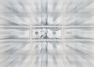 10 US dollar notes, 10 dollar banknotes, zoom effect