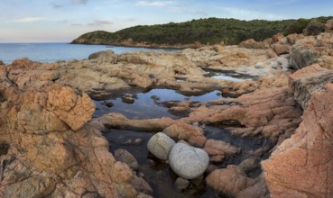 Morning atmosphere on the beach, Plage d'Arone, Corsica, France