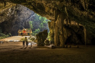 Temple in a stalactite cave, Phraya Nakhon Cave, Khao Sam Roi Yot National Park, Hua Hin, Prachuap