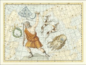 Sign of the zodiac, bear guardian, hunting dogs, hair of Berenice, star chart, universe, astrology,
