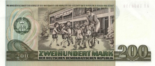 Banknote, 200 Mark, 1985, GDR, reproduction of a historical banknote
