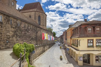 Schwedenstraße and town wall in Kronach, Germany