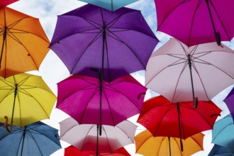 Coloured umbrellas, Interlaken, Bern, Switzerland