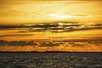 Sunset over Gironde Estuary, Braud-et-Saint-Louis, France