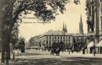 Historical postcard, picture postcard, Wiesbaden, Hesse, Germany, digitally enhanced reproduction