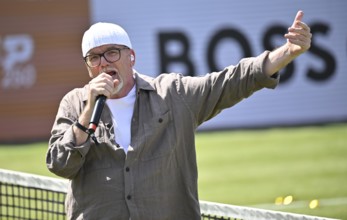 DJ Ötzi, real name Gerhard Gerry Friedle, creates a great atmosphere on the centre court Tennis,